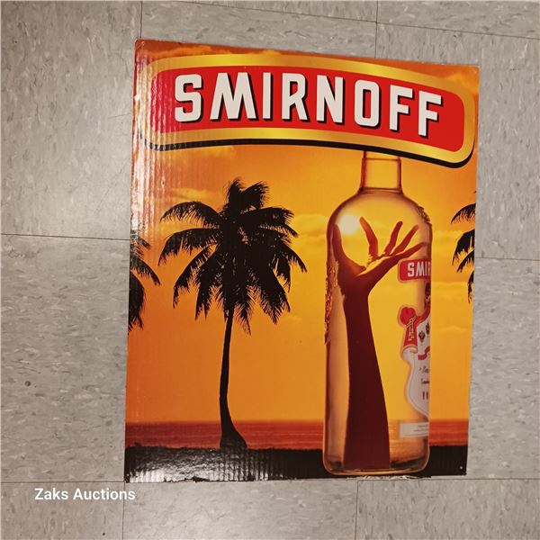 Double Sided Thick Cardboard Smirnoff Sign