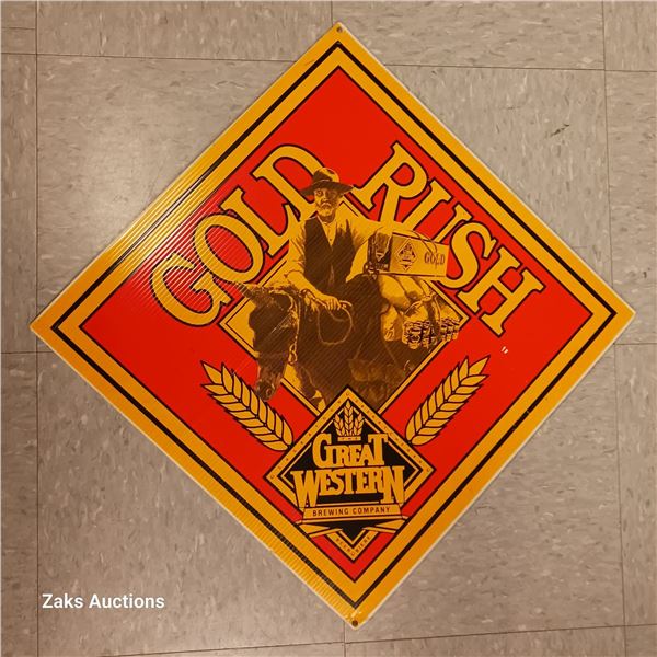 Double Sided Corrugated Plastic The Great Western Brewing Company Sign