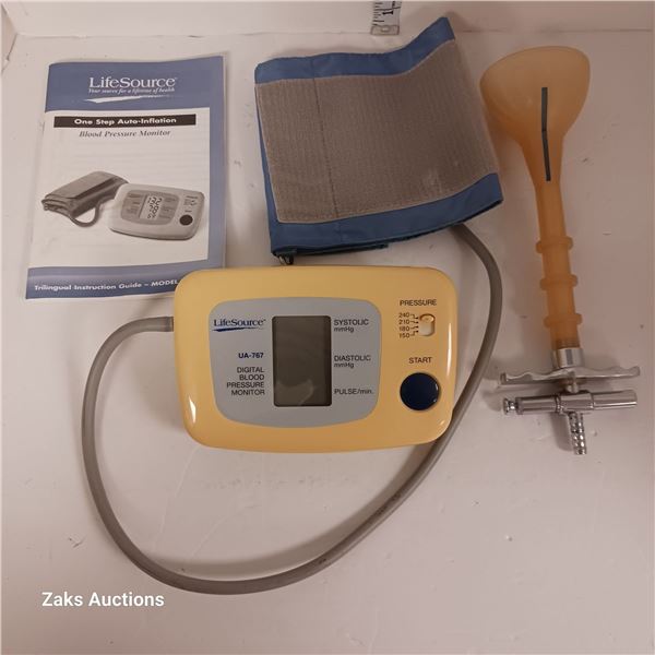 Lifesource Blood Pressure Monitor and Suction Device? - Monitor is working