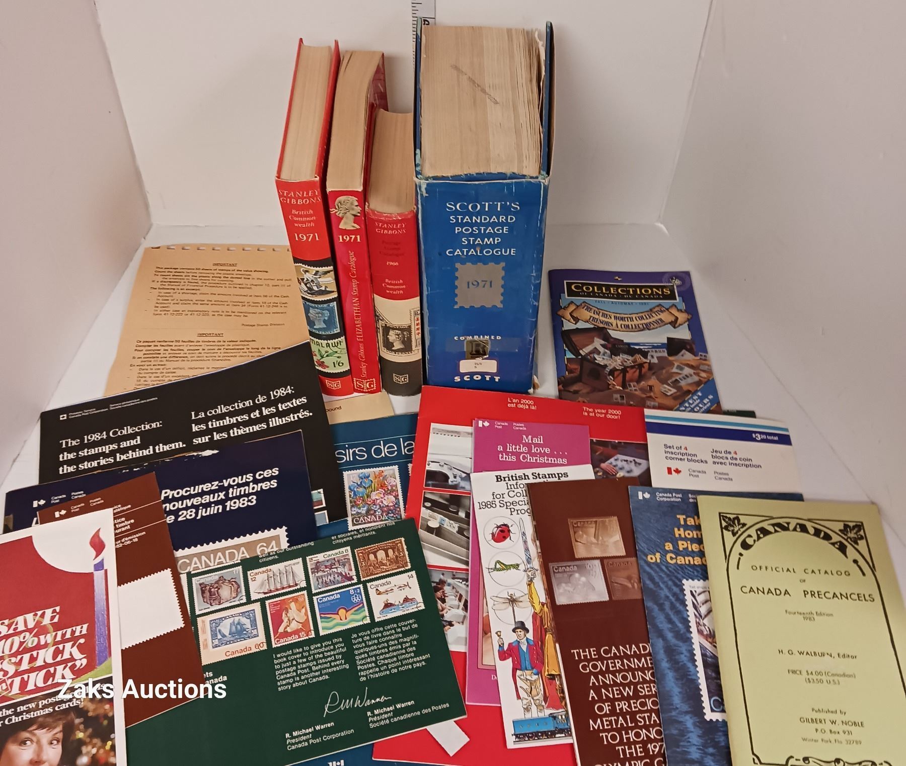 Postscript Catalogues Great Lot of Vintage Stamp Catalogues, Leaflets, Etc