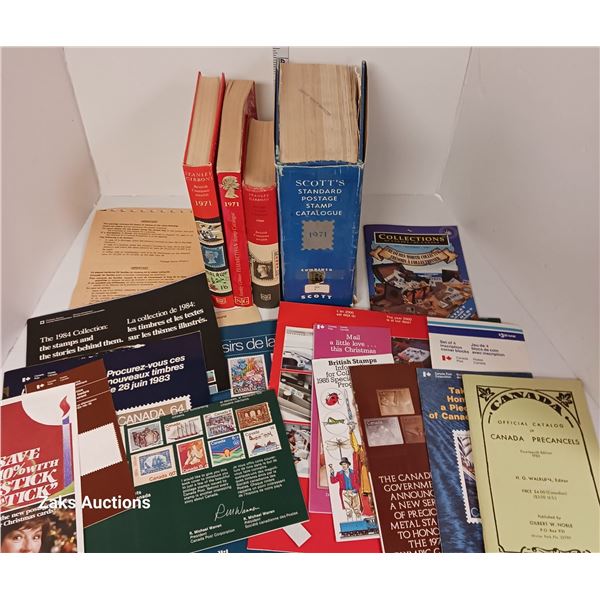 Great Lot of Vintage Stamp Catalogues, Leaflets, Etc