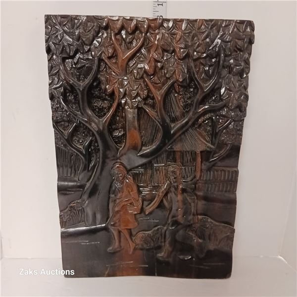 Very Heavy, Thick Wooden European Plaque