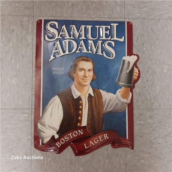 Metal Samuel Adams Boston Lager Brewer Patriot Sign