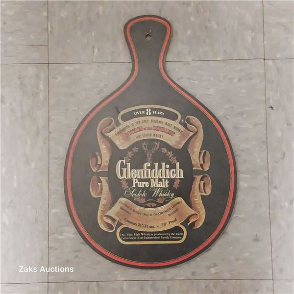 Wooden Glenfiddich Pure Malt Scotch Whiskey Sign