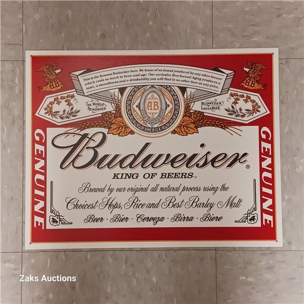 Metal Budweiser King of Beers Sign