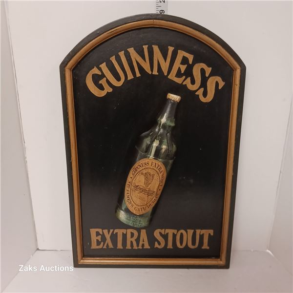 Wooden Guinness Extra Stout Beer Sign