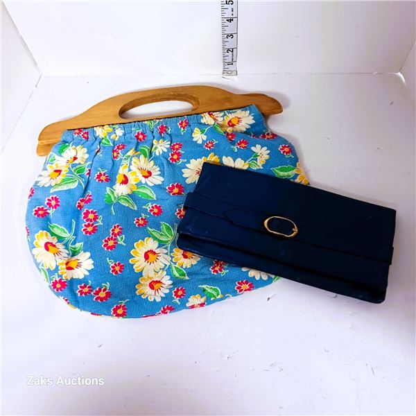 Vintage Hand Bag + Vintage Hudson Bay Leather Wallet