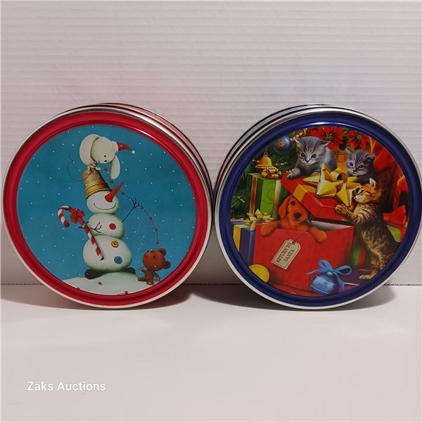 Lot Of Two Christmas Tins