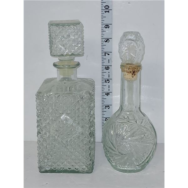 2 Crystal or Glass Decanters