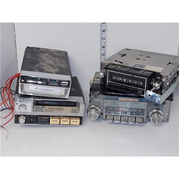 Lot of 5 Vintage Car Stereos