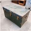 Image 1 : Green Traveller Trunk - Measures 34"x19"x19"