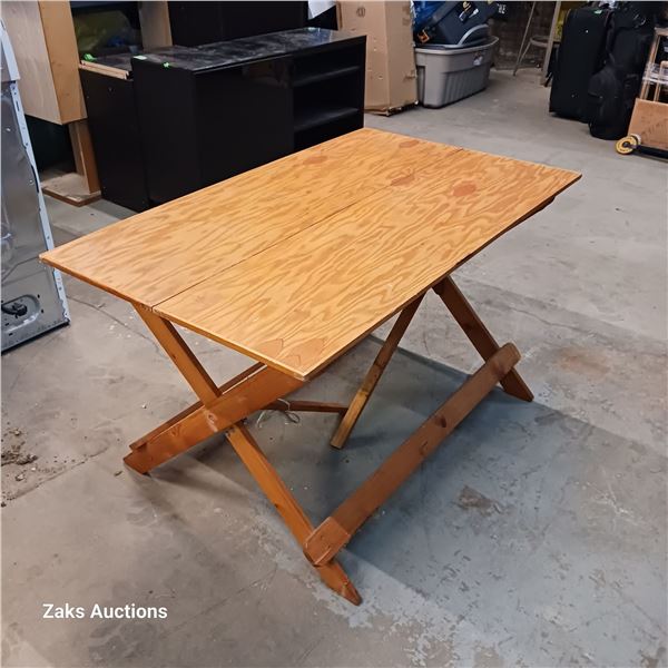 Folding Wooden Table - Measures 14"x10"x61"