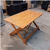 Image 1 : Folding Wooden Table - Measures 14"x10"x61"