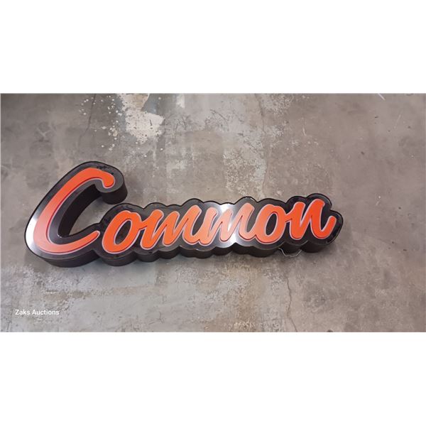 Lighted Sign - Common - Measures 58"x20"x6"