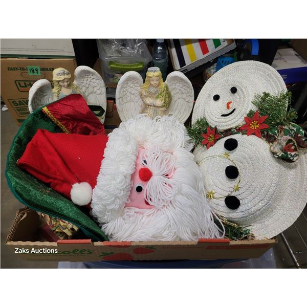 Fruit Flat of Various Christmas Items