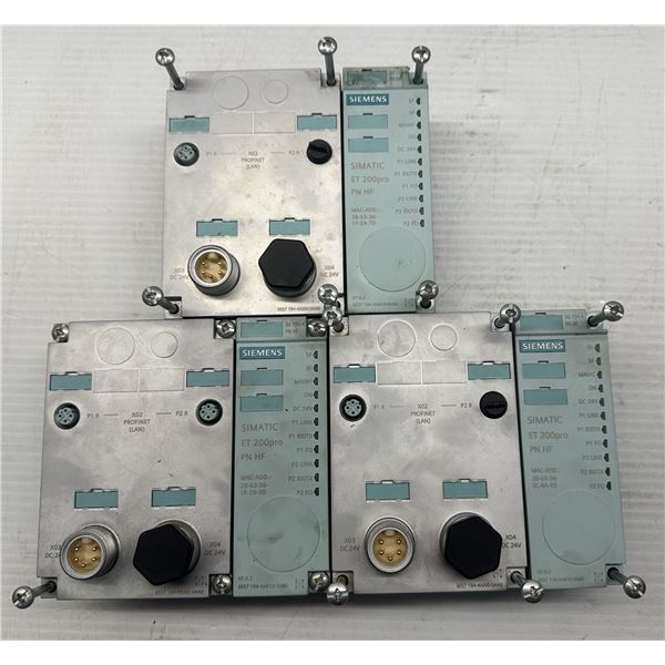 (3) Siemens #6ES7 194-4AJ00-0AA0 Modules w/ #6ES7 154-4AB10-0AB0