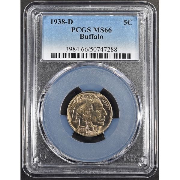 1938-D BUFFALO NICKEL PCGS MS-66