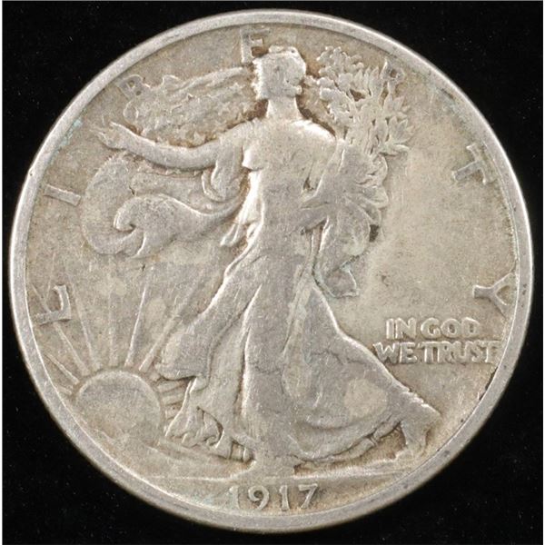 1917-S REV. WALKING LIBERTY HALF VF