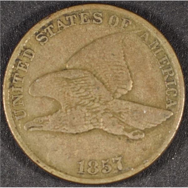 1857 FLYING EAGLE CENT XF