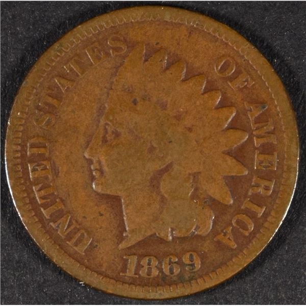 1869 INDIAN CENT GOOD REV. DAMAGE