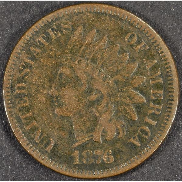 1876 INDIAN CENT FINE