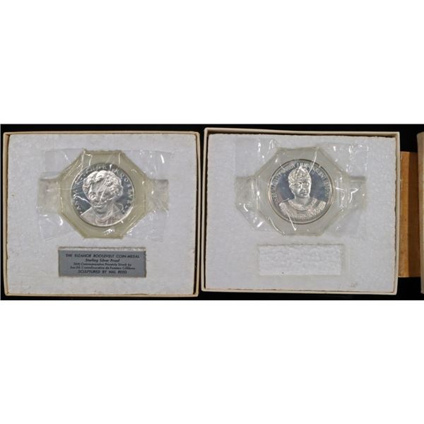 E. ROOSEVELT&QUEEN LILIUOKALANI STER SILV PR COMMS