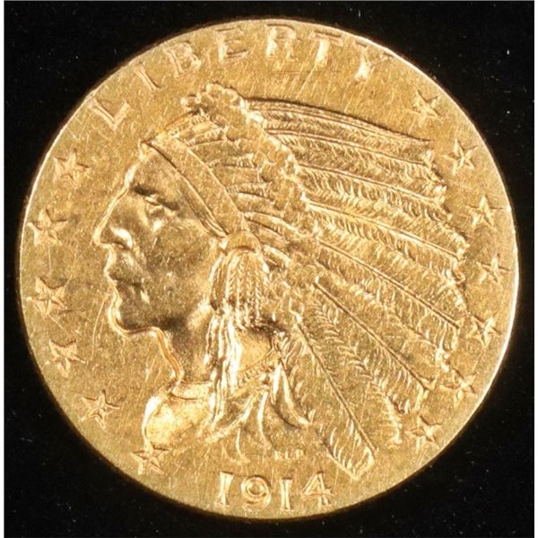 1914 $2.5 GOLD INDIAN CH BU