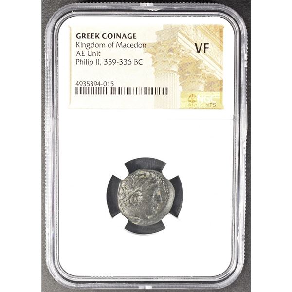 359-336 BC PHILIP II AE UNIT NGC VF
