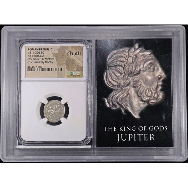 c.211-208 BC AR VICTORIATUS NGC CH AU