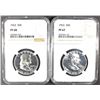 Image 1 : 1963 (PF67) & 1963 (PF68) FRANKLIN HALVES NGC