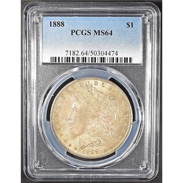 1888 MORGAN DOLLAR PCGS MS64