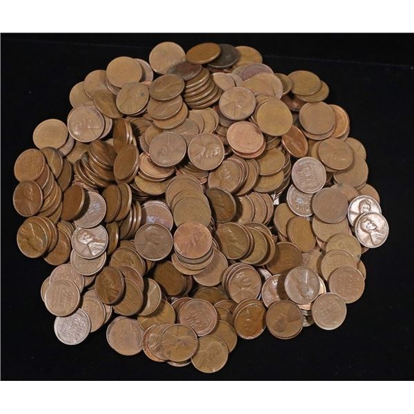 (500) MIXED DATES WHEAT CENTS