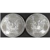 Image 2 : (2) 2009 AMERICAN SILVER EAGLES