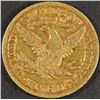 Image 2 : 1880 $5 GOLD LIBERTY XF