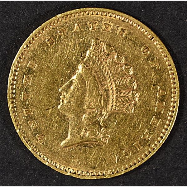 1854 $1 GOLD AU
