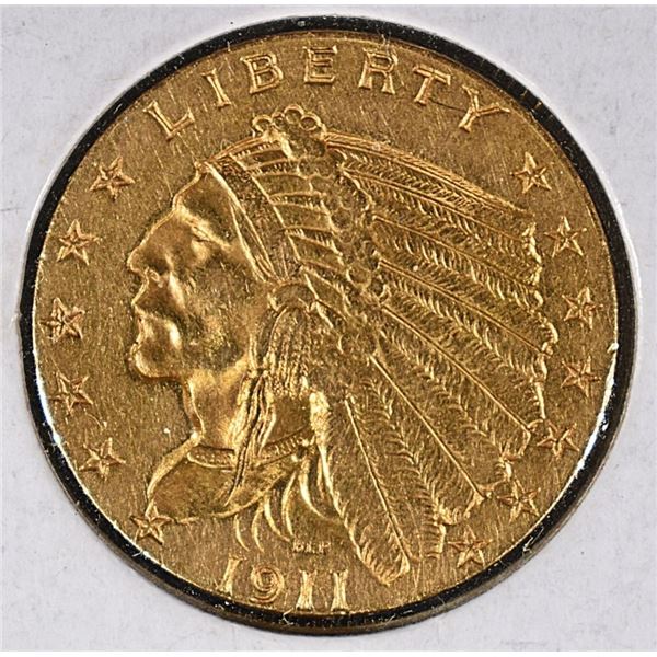 1911 $2.50 GOLD INDIAN BU