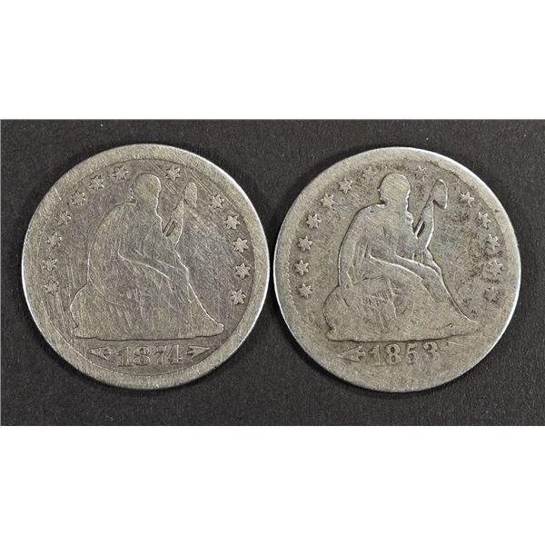 2 ARROWS SEATED LIBERTY QUARTERS