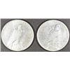 Image 2 : 2 EARLY PEACE DOLLARS