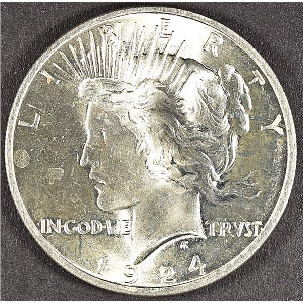 1924 PEACE DOLLAR CHOICE BU NICE!