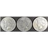 Image 1 : 3 CIRCULATED PEACE DOLLARS
