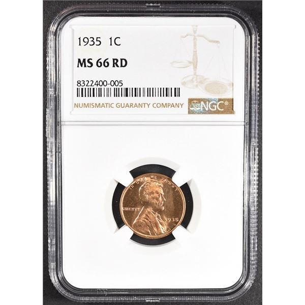 1935 LINCOLN CENT MS66RD NGC