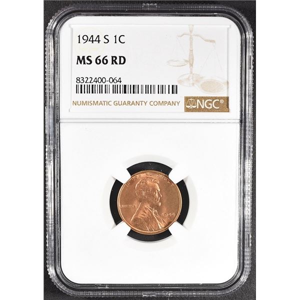 1944-S LINCOLN CENT MS66RD NGC