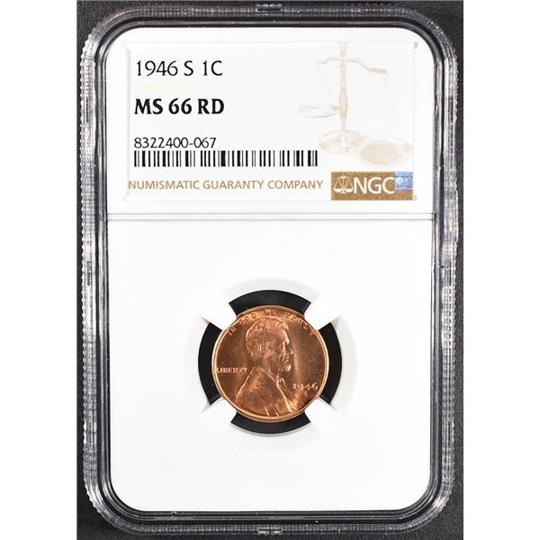 1946-S LINCOLN CENT MS66RD NGC