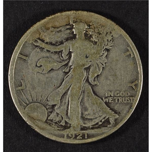 1921 WALKING LIBERTY HALF DOLLAR FINE