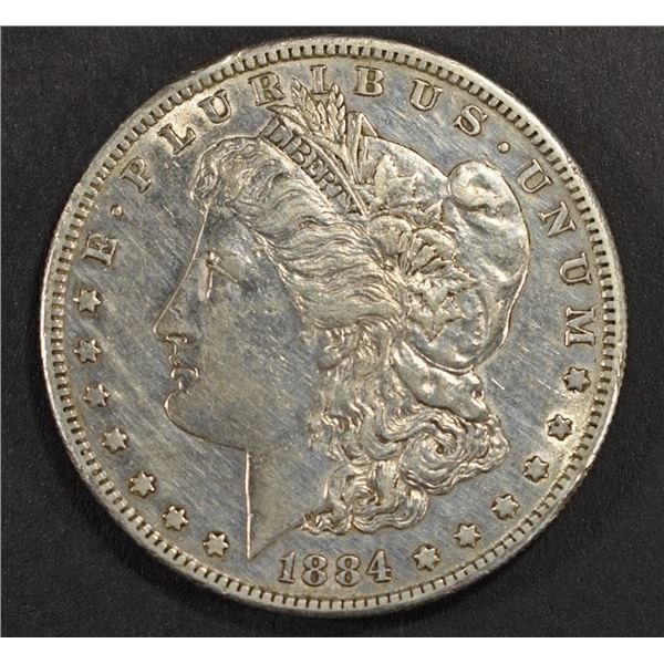 1884-S MORGAN DOLLAR XF CLEANED