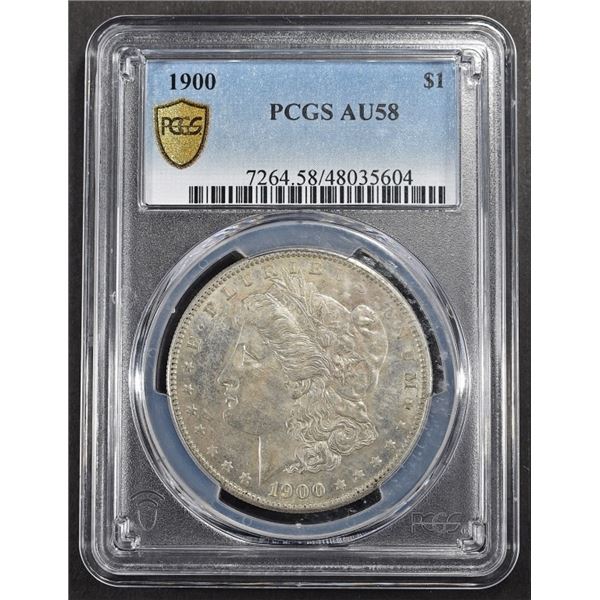 1900 MORGAN DOLLAR PCGS AU-58