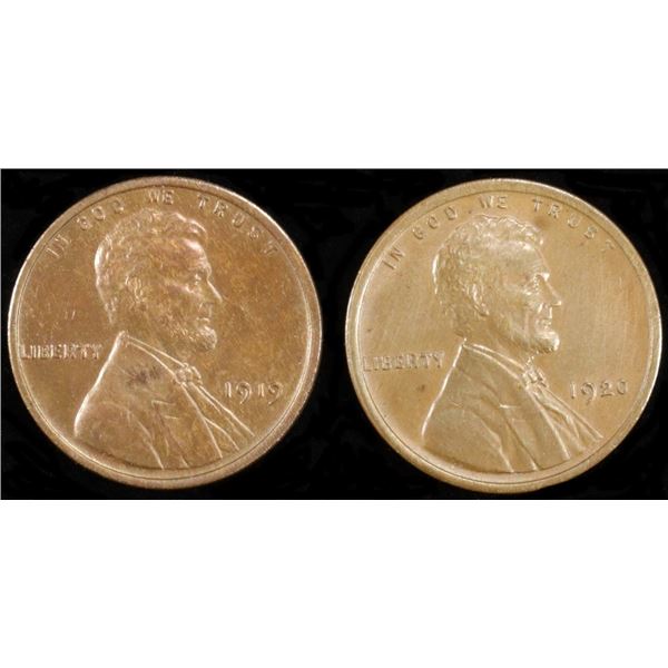 1919 & 1920 LINCOLN CENTS CH BU