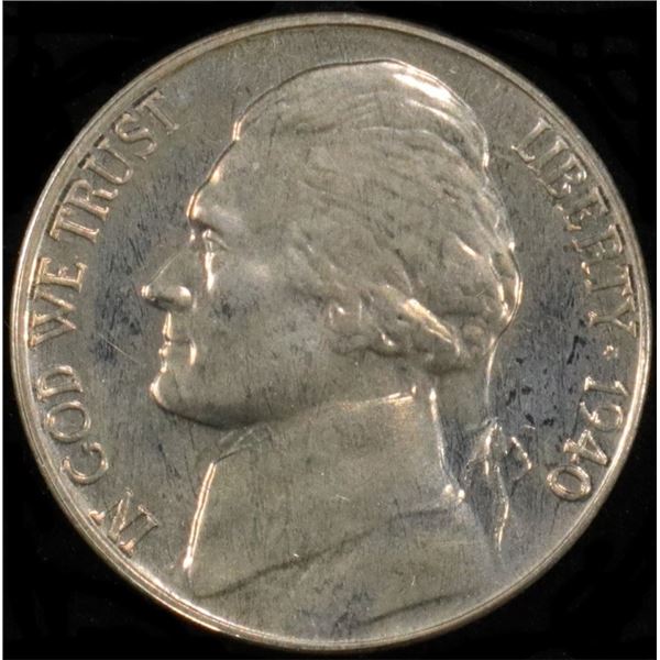 1940 PROOF JEFFERSON NICKEL GEM PROOF