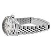 Image 5 : Rolex Ladies Stainless Steel Silver Index 18K White Gold Diamond Bezel Date Watc