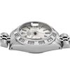 Image 6 : Rolex Ladies Stainless Steel Silver Index 18K White Gold Diamond Bezel Date Watc